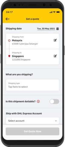DHL Express Mobile สำหรับ Android