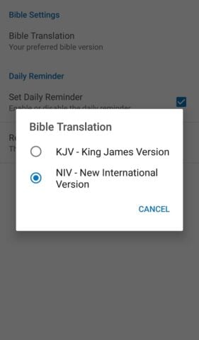 Daily Bible Verse per Android