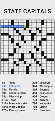 Daily Themed Crossword Puzzles per iOS
