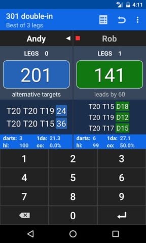 Darts Scoreboard per Android