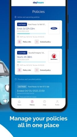 Dayinsure – Car Temp Insurance لنظام Android