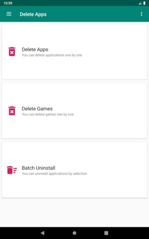 Delete apps : Eliminar app para Android