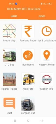 Android 版 Delhi Metro Map,Route, DTC Bus
