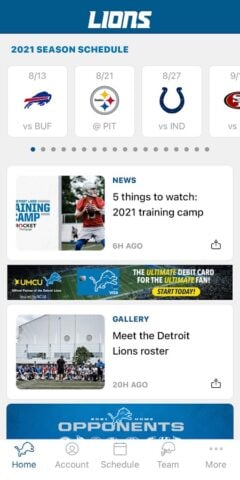 Android 版 Detroit Lions Mobile