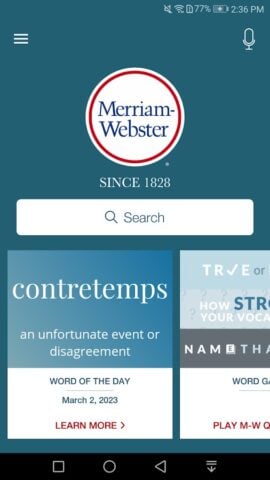 Android 用 Dictionary – Merriam-Webster