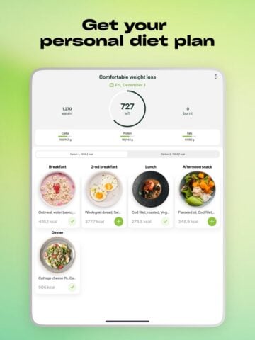 iOS 版 Diet: Weight loss Healthy food