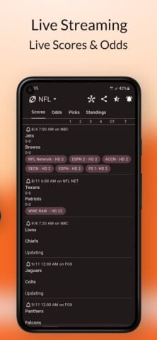 Android 用 Dofu Live NFL NBA MLB NHL NCAA