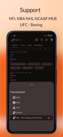 Android 用 Dofu Live NFL NBA MLB NHL NCAA