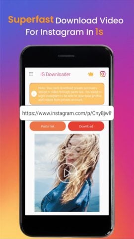 Downloader Video for Instagram para Android
