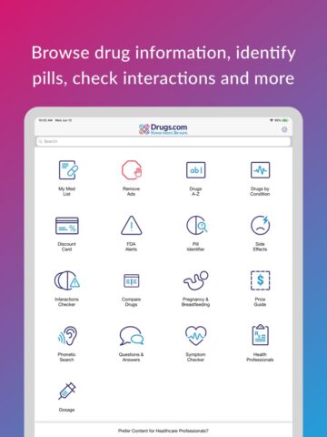 Drugs.com Medication Guide لنظام iOS