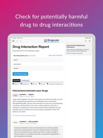 Drugs.com Medication Guide لنظام iOS
