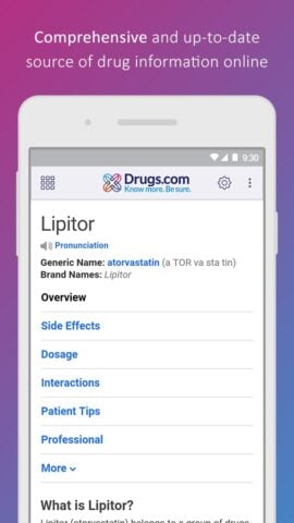Android 用 Drugs.com Medication Guide