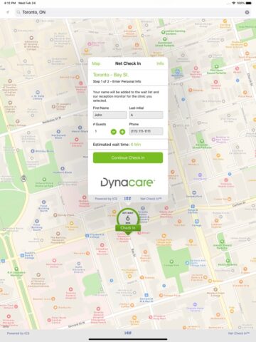 iOS 版 Dynacare – Net Check In