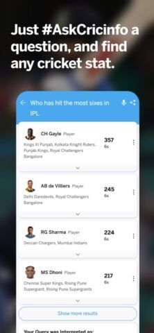ESPNcricinfo — Cricket Scores для iOS