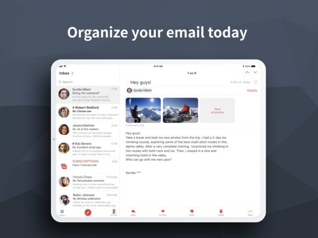 อีเมล์ for Gmail สำหรับ iOS