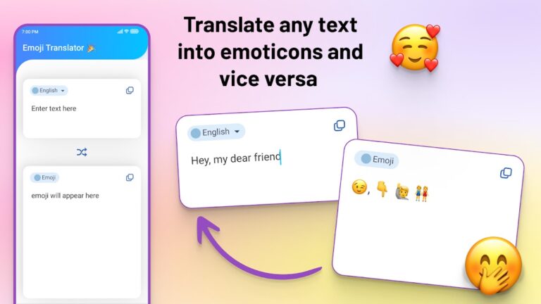 Android 用 Emoji Translator: Text & Emoji