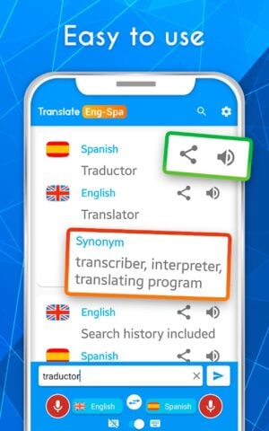 Anglais – Espagnol AI Traduire pour Android