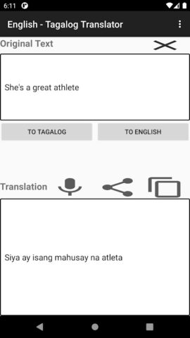 English – Tagalog Translator para Android