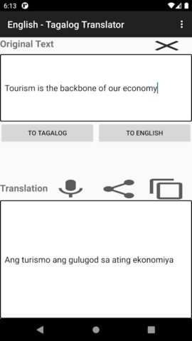 English – Tagalog Translator per Android