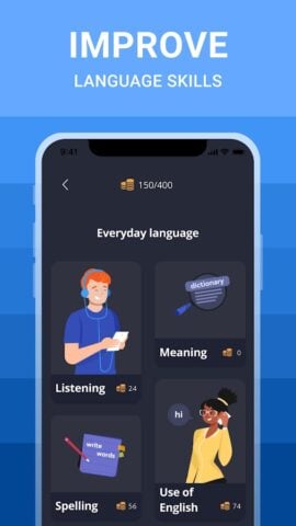 Android용 영어 배우기 A1-C1.영어 단어 배우기  2Shine