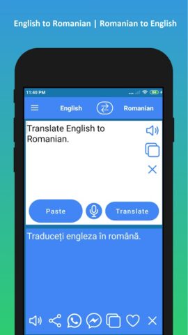 English to Romanian Translator for Android