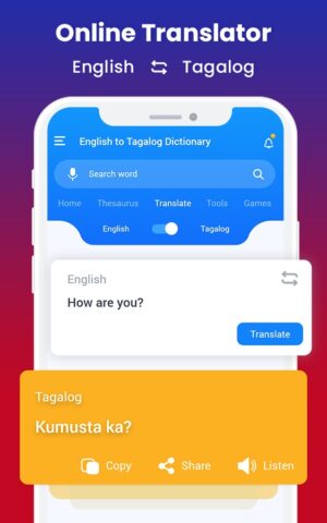 English to Tagalog Dictionary per Android