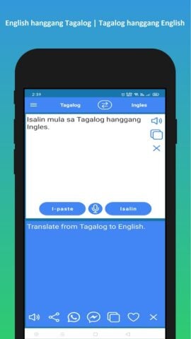 English to Tagalog Translator per Android