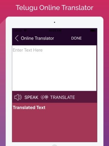 English to Telugu Translator cho iOS