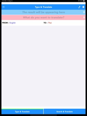 English to Thai Translator para iOS
