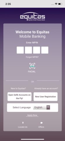 Equitas Mobile Banking para iOS