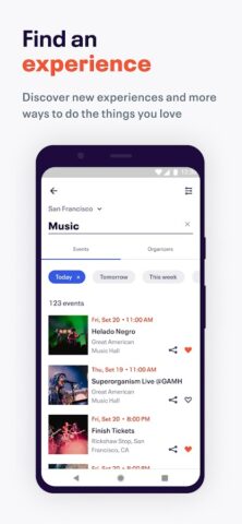 Eventbrite – Discover events cho Android