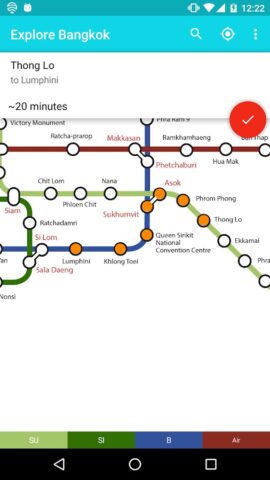Explore Bangkok BTS & MRT map для Android