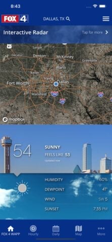iOS 用 FOX 4 Dallas-FTW: Weather