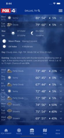 FOX 4 Dallas-FTW: Weather لنظام iOS