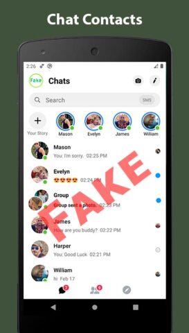Android 用 Fake Chat Conversation – prank