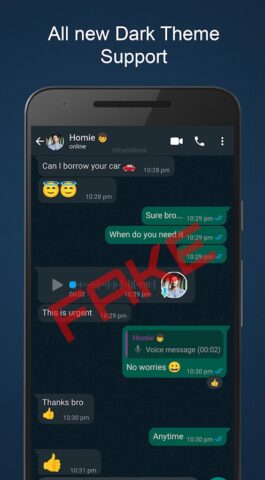 Android 版 Fake Chat WhatsMock Text Prank