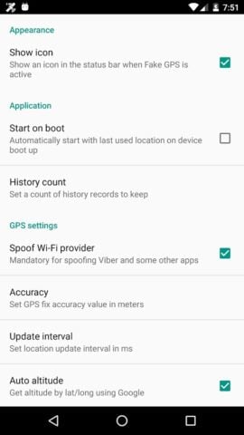Fake GPS location สำหรับ Android