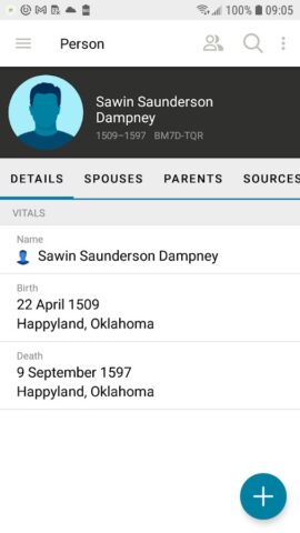 Древо FamilySearch для Android