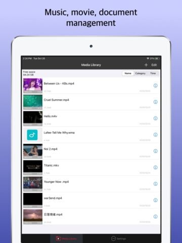 iOS 用 Fast player – ビデオプレイヤー,動画音楽の再生