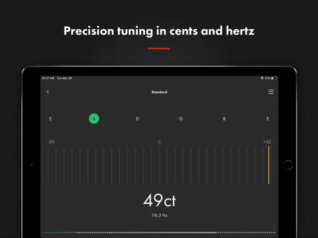 iOS için Fender Tune: Guitar Tuner App