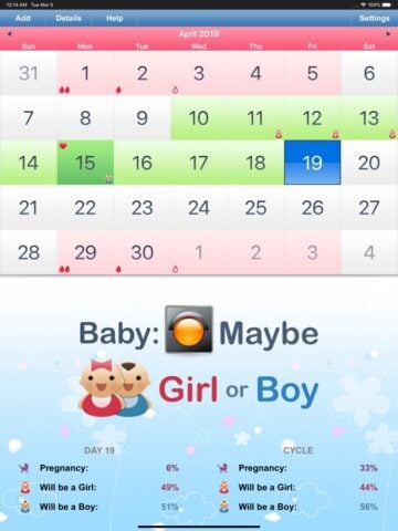 Menstruations Kalender. für iOS