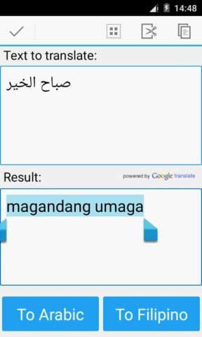 Filipino Arabic Translator para Android