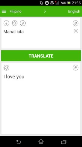 Android 用 Filipino English Translator