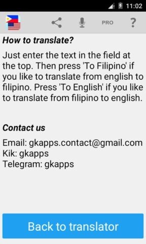Filipino English Translator for Android