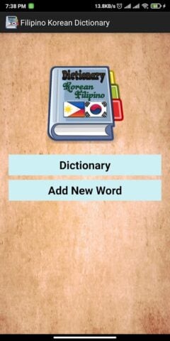 Android 用 Filipino Korean Dictionary