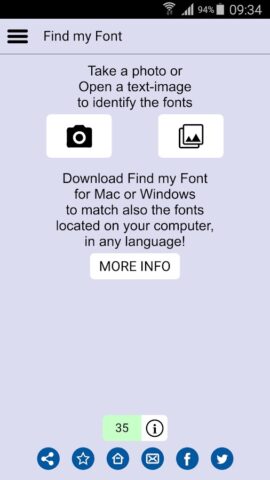 Find my Font لنظام Android
