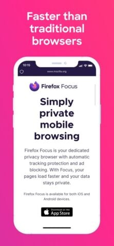 iOS용 Firefox Focus: Privacy browser