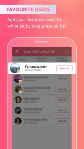 Followers & Unfollowers pour Android