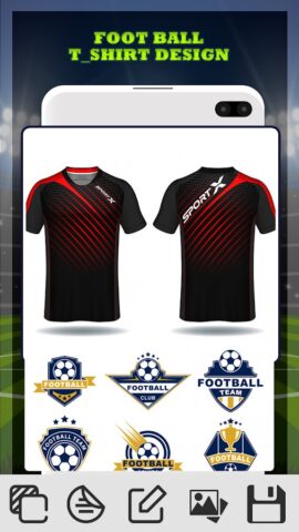 Android 用 Football Jersey Maker- T Shirt