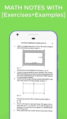 Form  3 KLB Math Notes+Answers cho Android